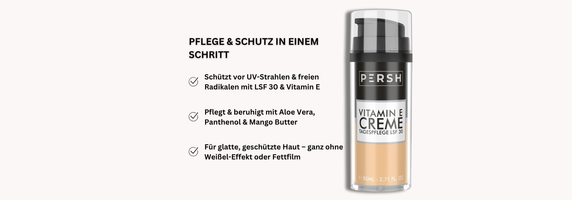 PERSH Vitamin E Tagescreme LSF 30
