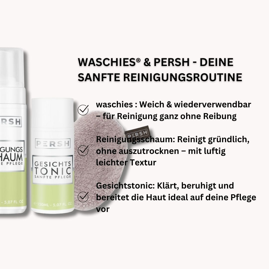 Reinigungsset mit waschies® Pad (2x150ml & 1 Pad)