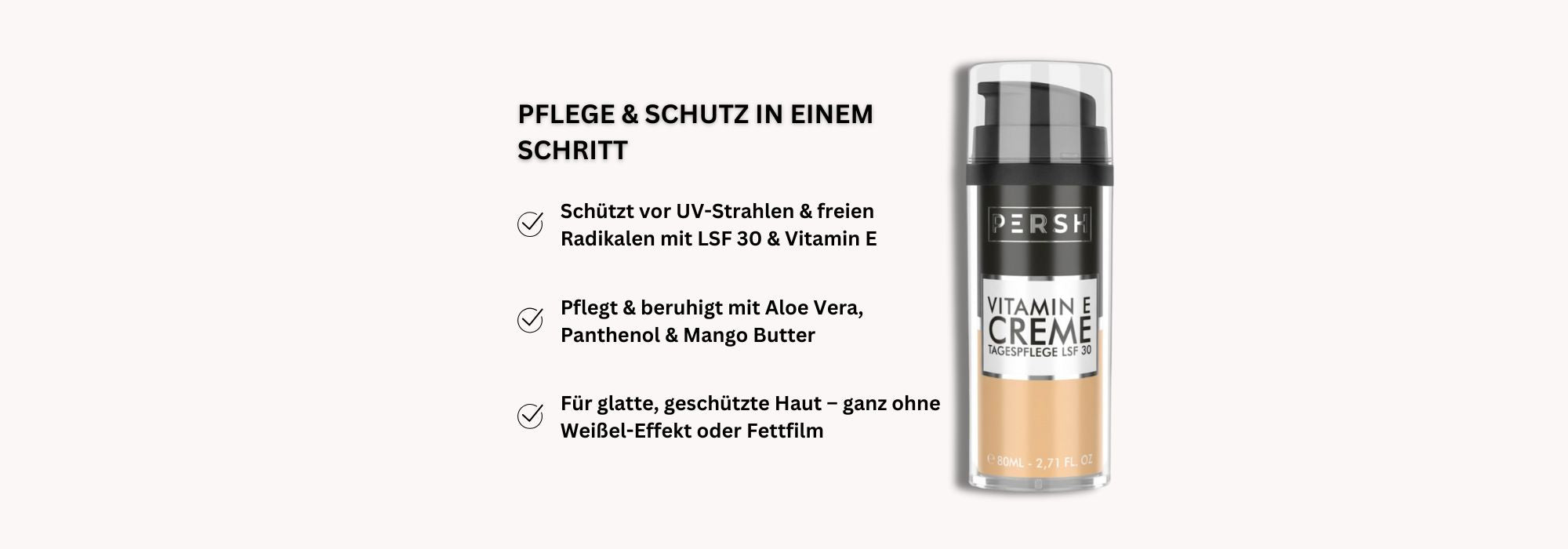 PERSH Vitamin E Tagescreme LSF 30